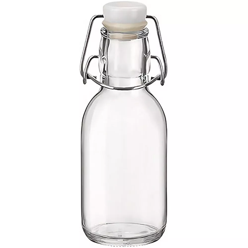 Bouteilles en verre de 200 ml avec couvercles à pression