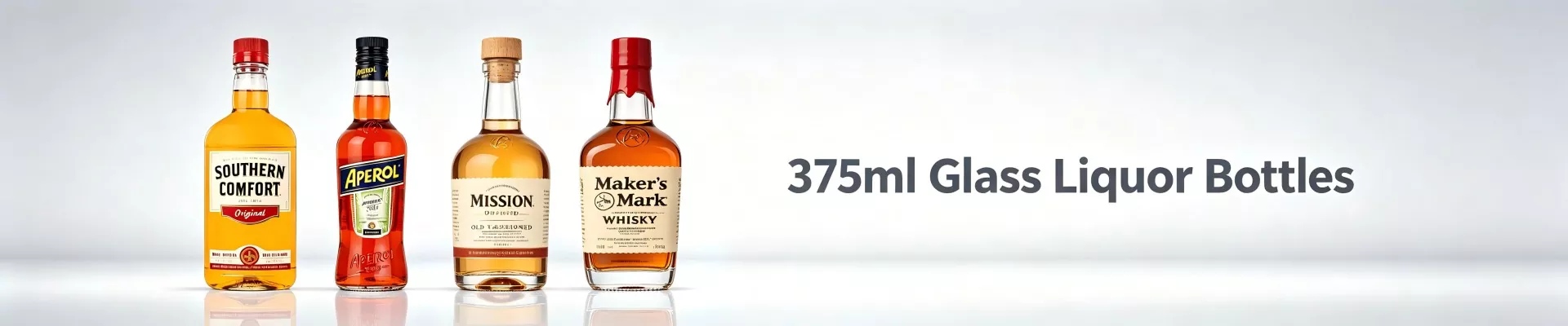Bouteilles d'alcool en verre de 375 ml