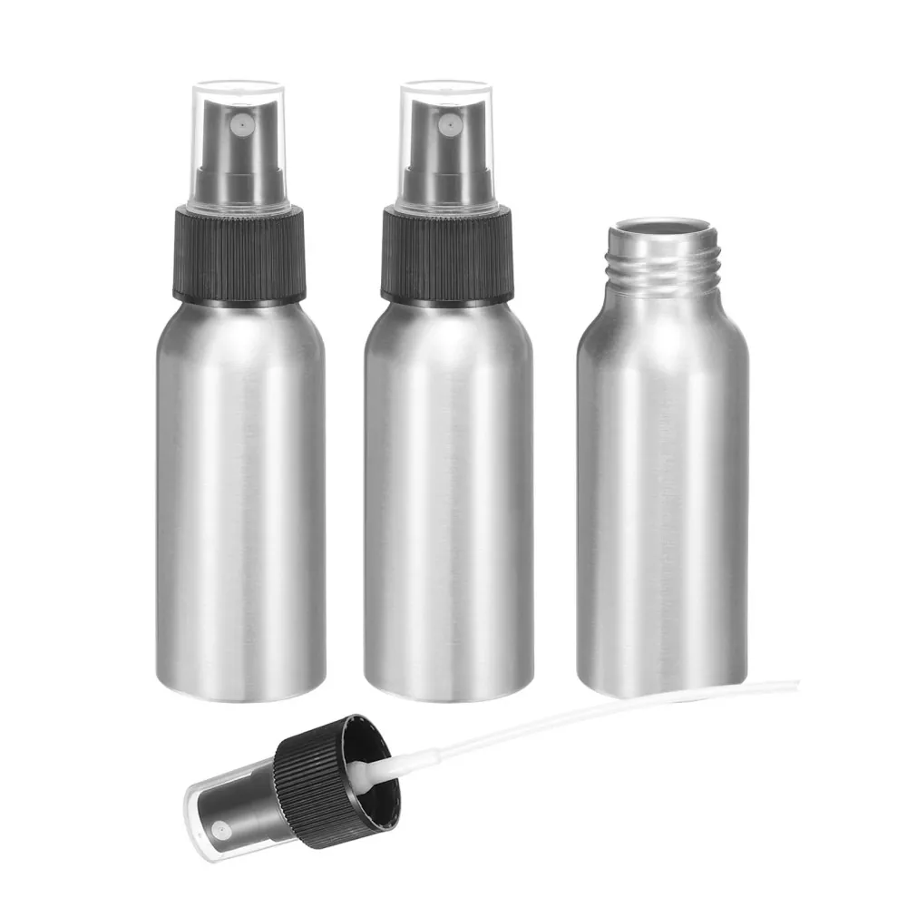 Mini flacon pulvérisateur réutilisable en aluminium à brume fine de 60 ml (2 oz)
