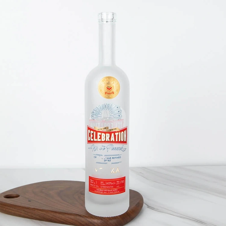 Bouteille à spiritueux ronde en verre Arizona de 750 ml