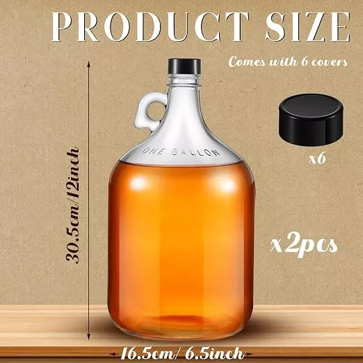 1L Glass Jug with Handle and Screw Cap
